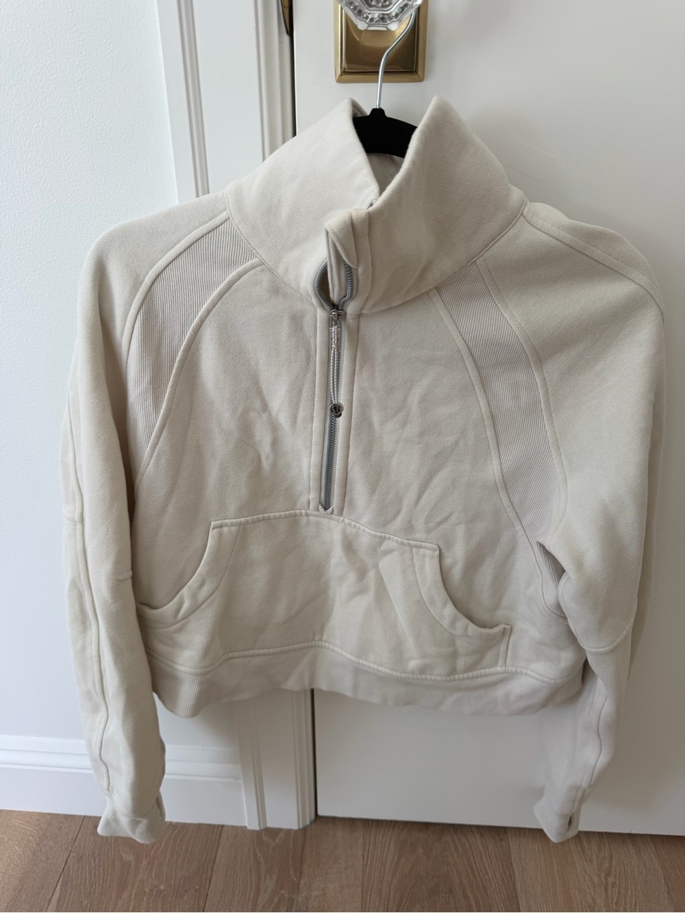 lululemon athletica Cream Half-Zip Funnel Neck Sweater